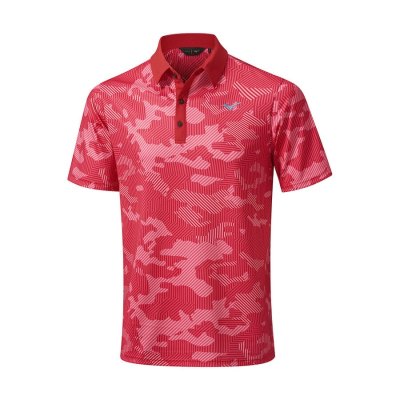 Camisa Polo Mizuno Camo Shirt Hombre Rojos - Chile M721WBOTFP